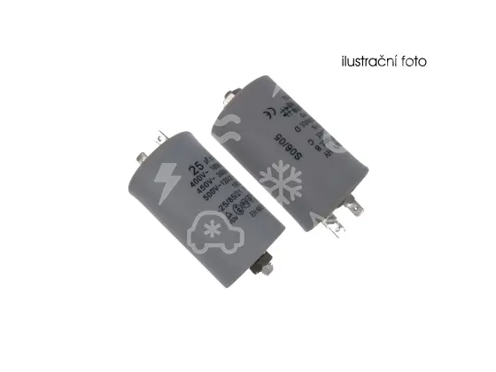 kondenzátor SC1121, 6 uF, 450-500 V (2 x faston + šroub)
